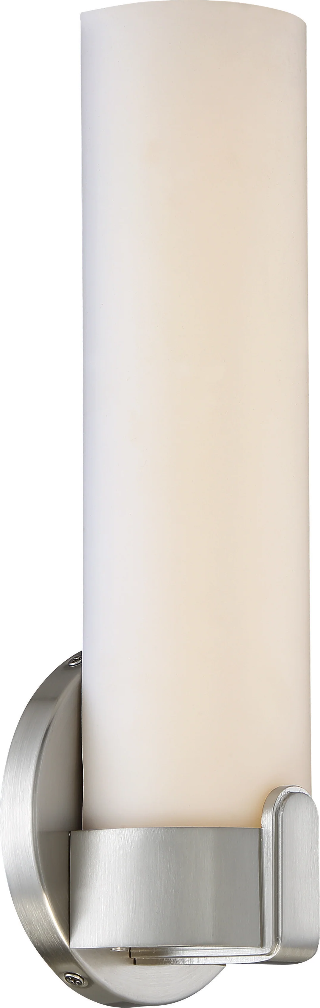 Nuvo Loop 1-Light LED Single Wall Sconce Vanity Light in Brushed Nickel Finish