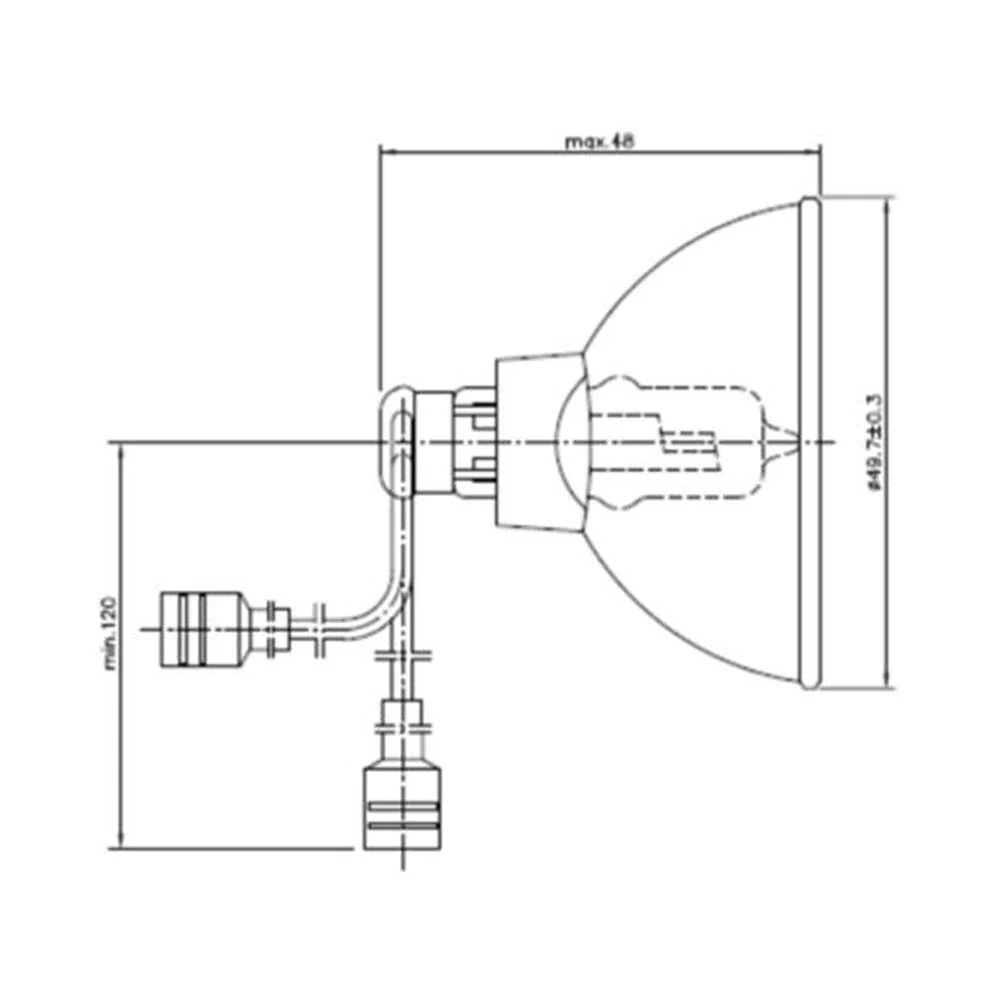 Narva 58310 - 6108 - 64339C - 105W 6.6A Flat Male Connectors Aviation Bulb - Image 6