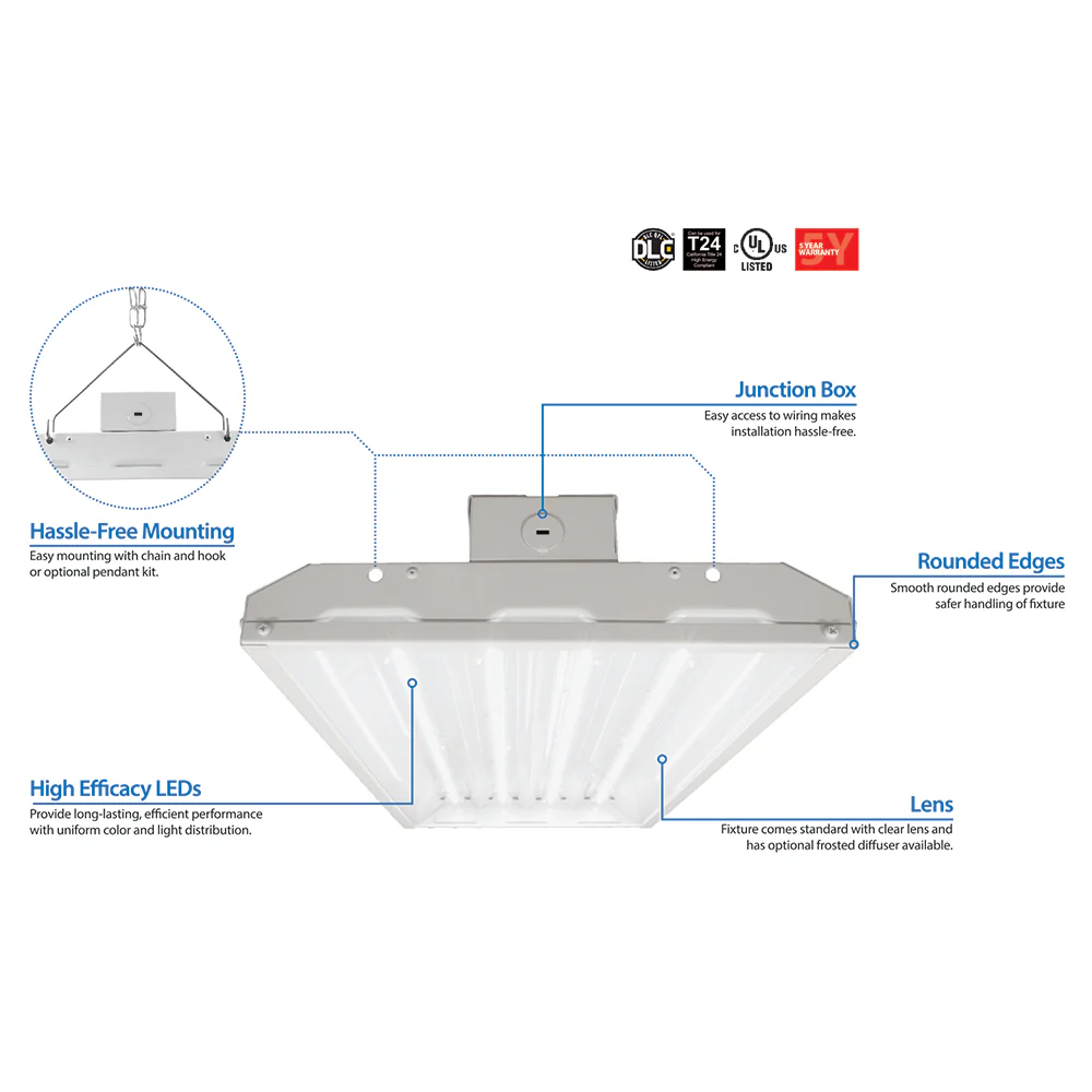 NICOR 150 Watt LED High Bay in 4000K - Image 3