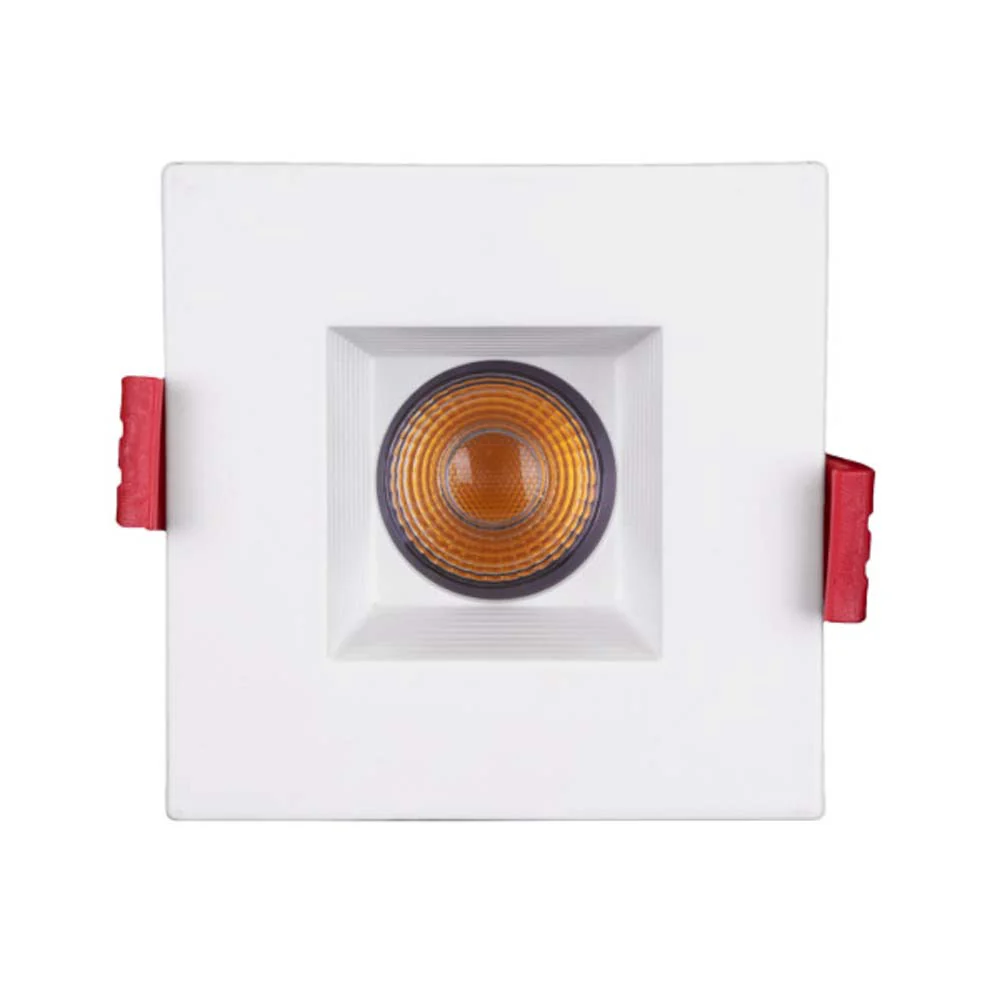 NICOR 2-inch Square LED Recessed Downlight with Baffle in White, 3000K