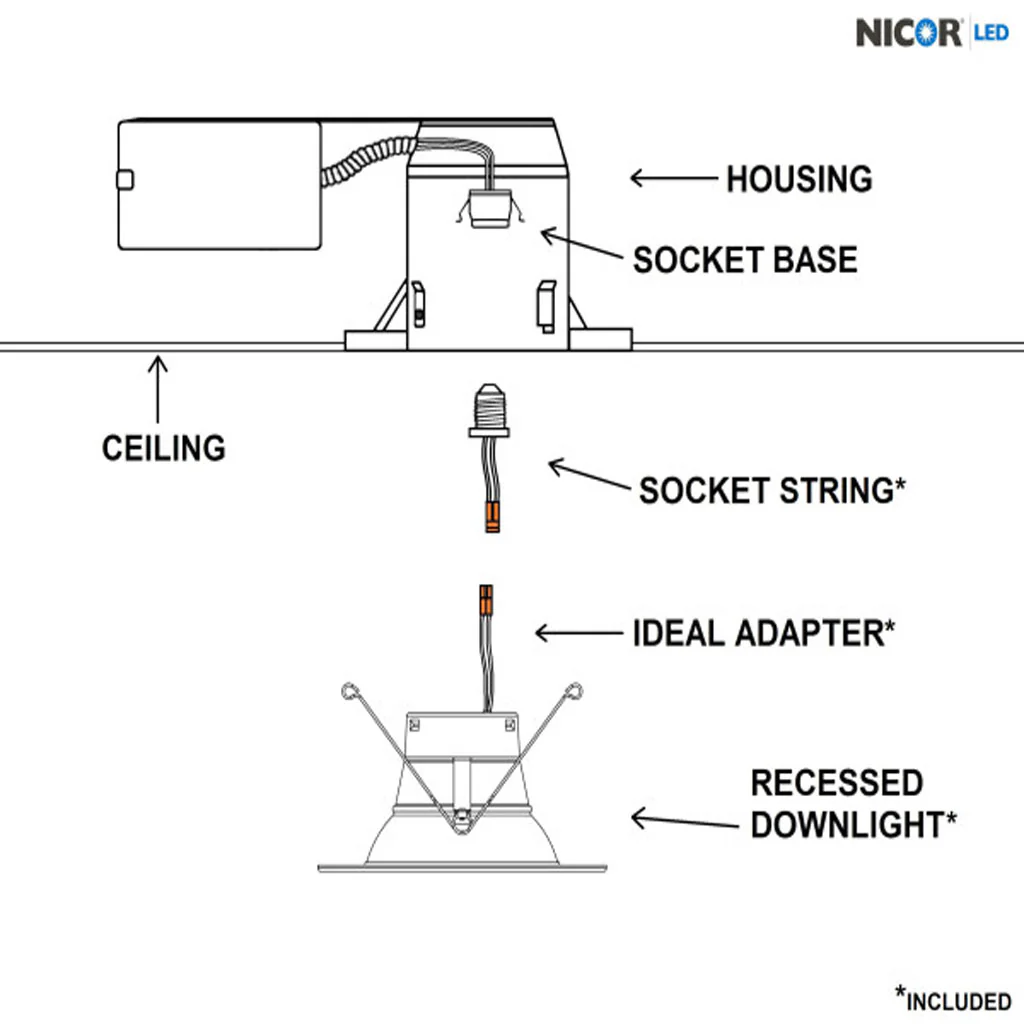 Nicor  5/6-in White 3000K Recessed LED Downlight - Image 3