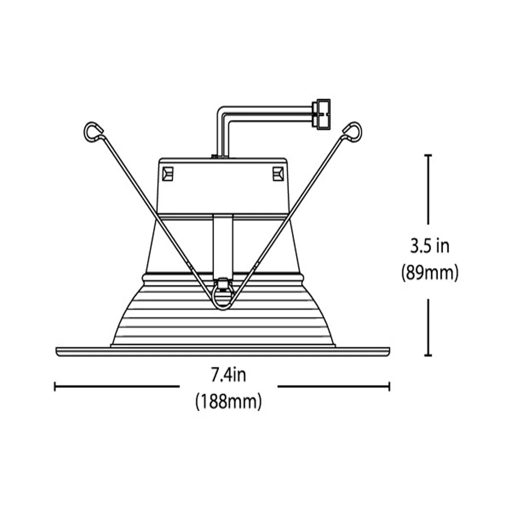 Nicor 5/6-in White Selectable Recessed LED Downlight with Baffle - Image 2