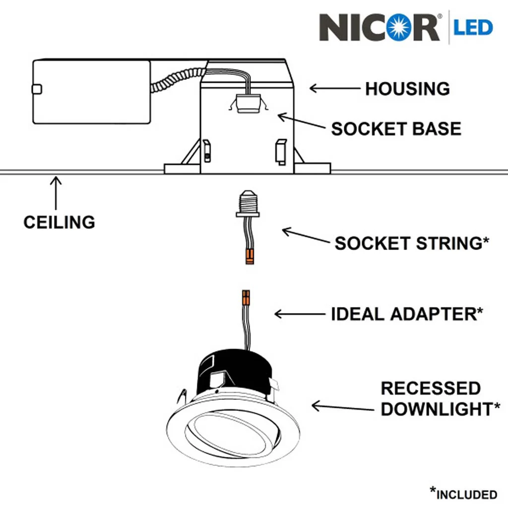 Nicor DLG4 Series 4-in Oil-Rubbed Bronze LED 4000K Gimbal Downlight - Image 3