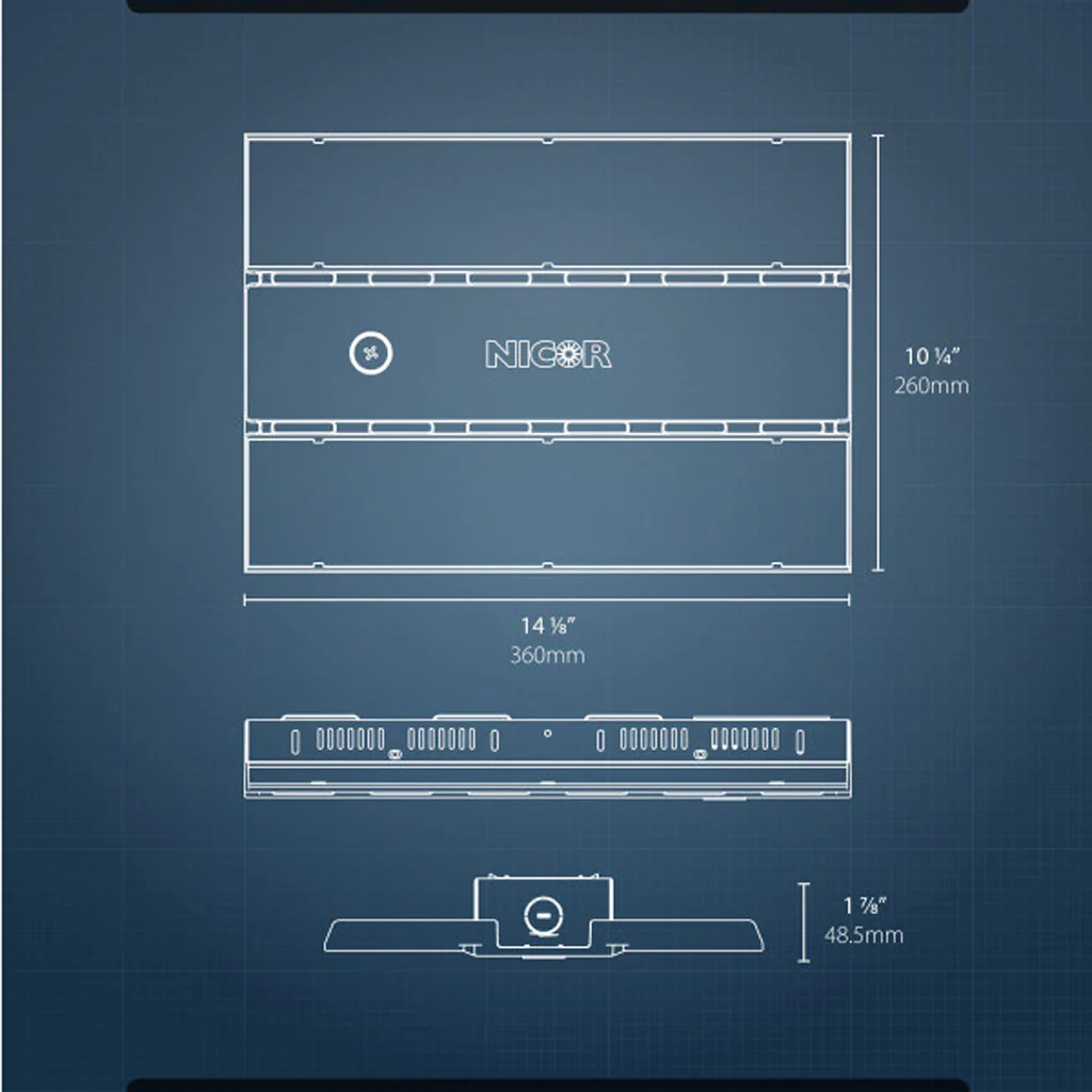 Nicor HML1 150w Linear LED 4000K High Bay with Sensor Socket - Image 2