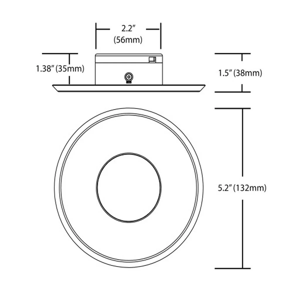 Nicor LED Flush Mount Ceiling Light 5000K with Round Oil-Rubbed Bronze Trim - Image 2