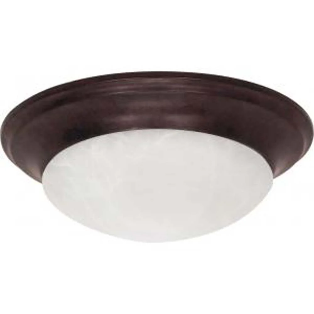 Nuvo 1 Light - 12 inch - Flush Mount - Twist & Lock w/ Alabaster Glass