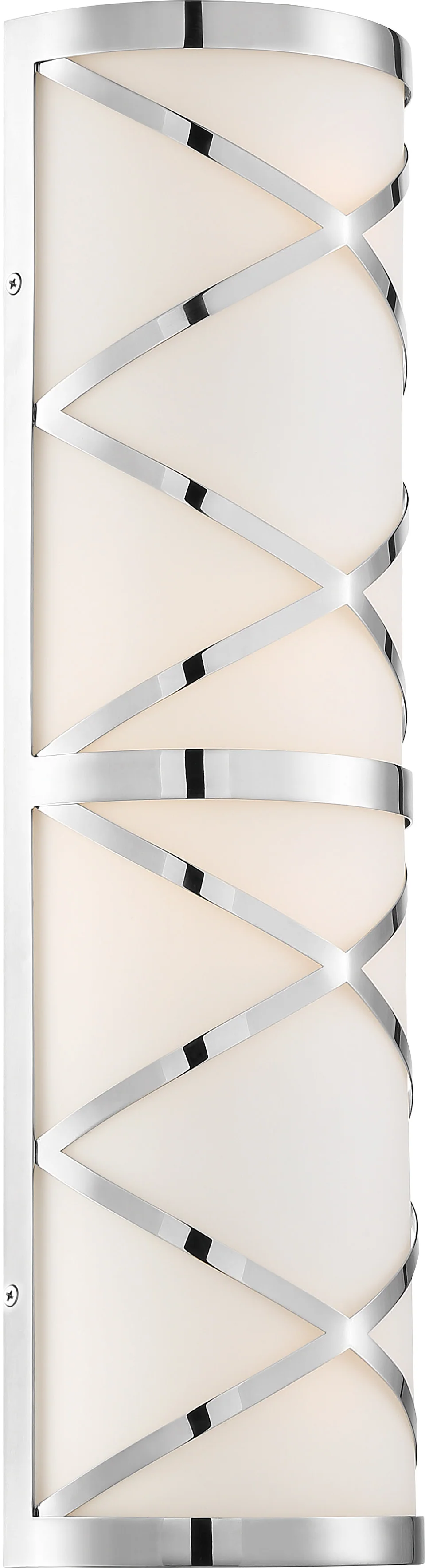 Nuvo 100W A19 Sylph Wall 4-Light 120v Polished Nickel & Satin White Shade