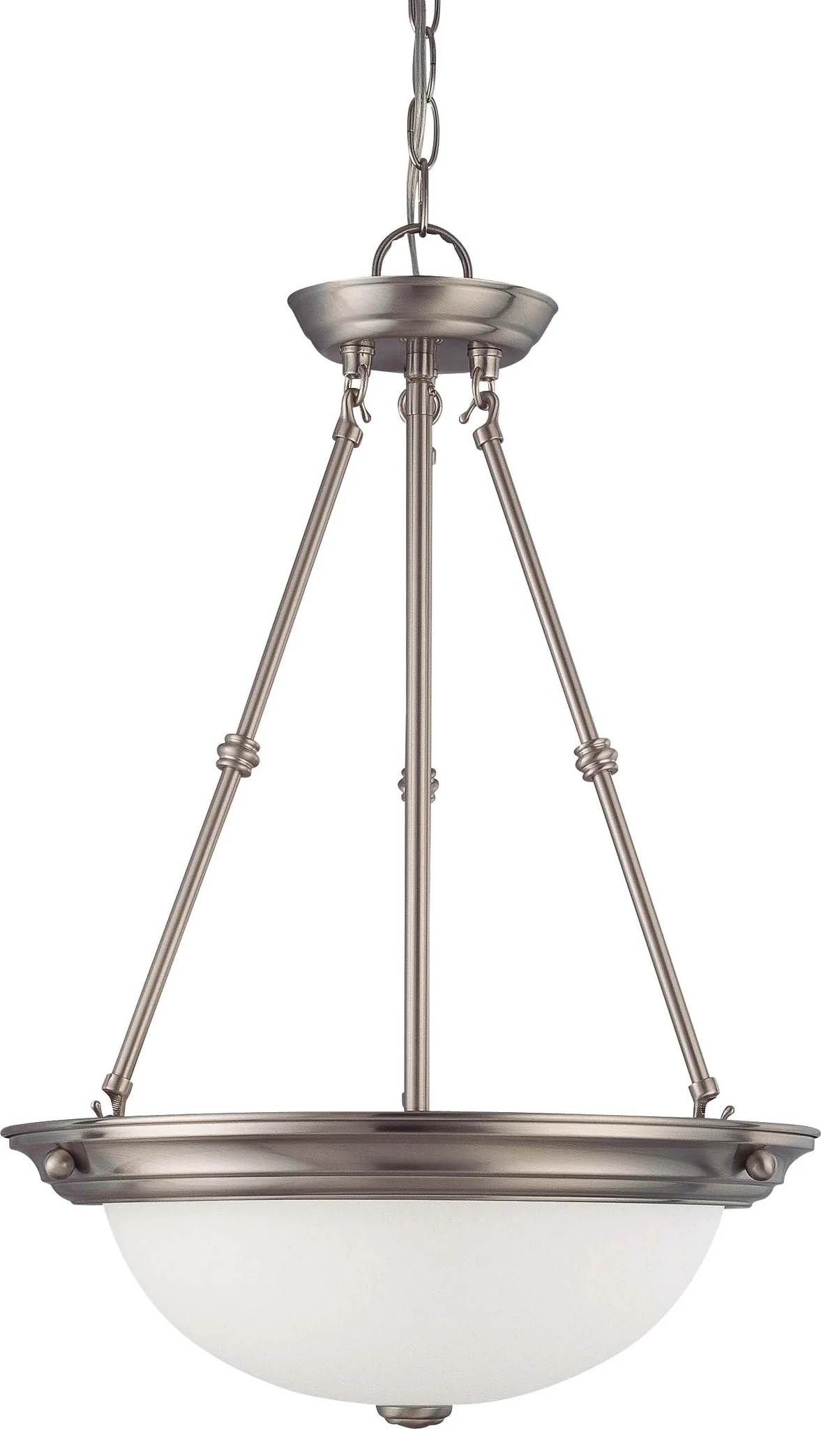 Nuvo 3 Light 15 inch Pendant w/ Frosted White Glass