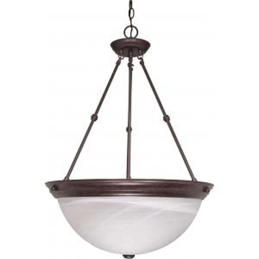 Nuvo 3 Light - 20 inch - Pendant - Alabaster Glass