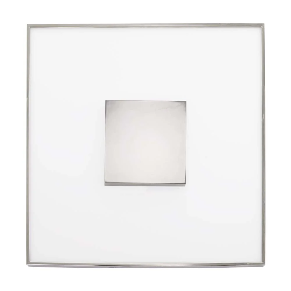 Nuvo 31.5w 17" Flush Mount LED Fixture Square Shape in Polished Nickel Finish