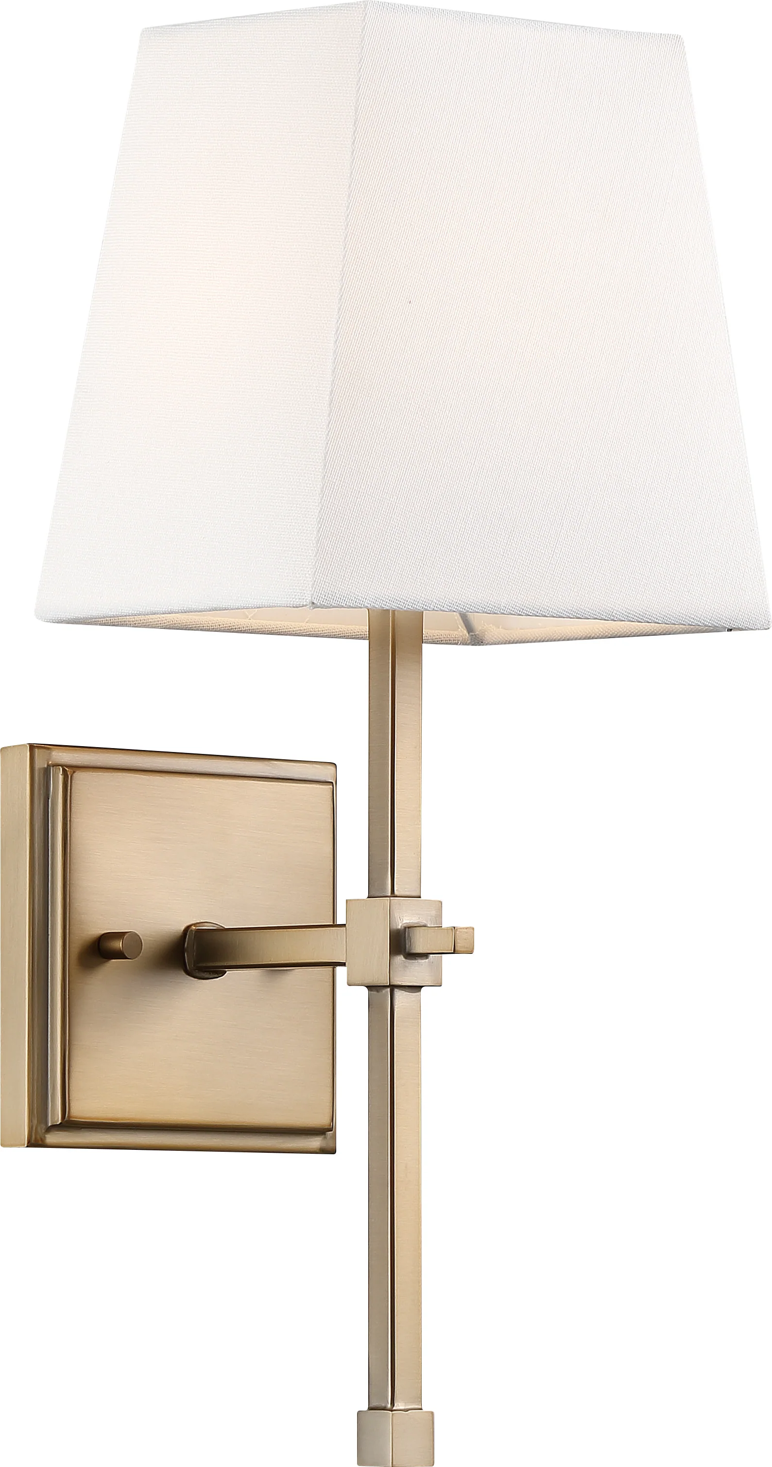 Nuvo 60w Type B Highline Wall 1-Light 120v Burnished Brass & White Shade
