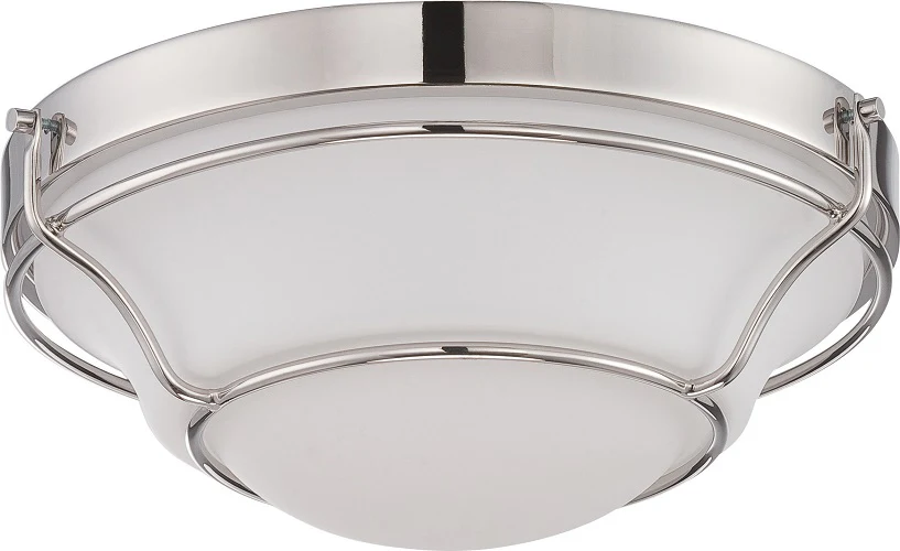Nuvo Lighting Baker 16W LED 13 inch Ceiling Flush Satin White Glass Mount Fixture