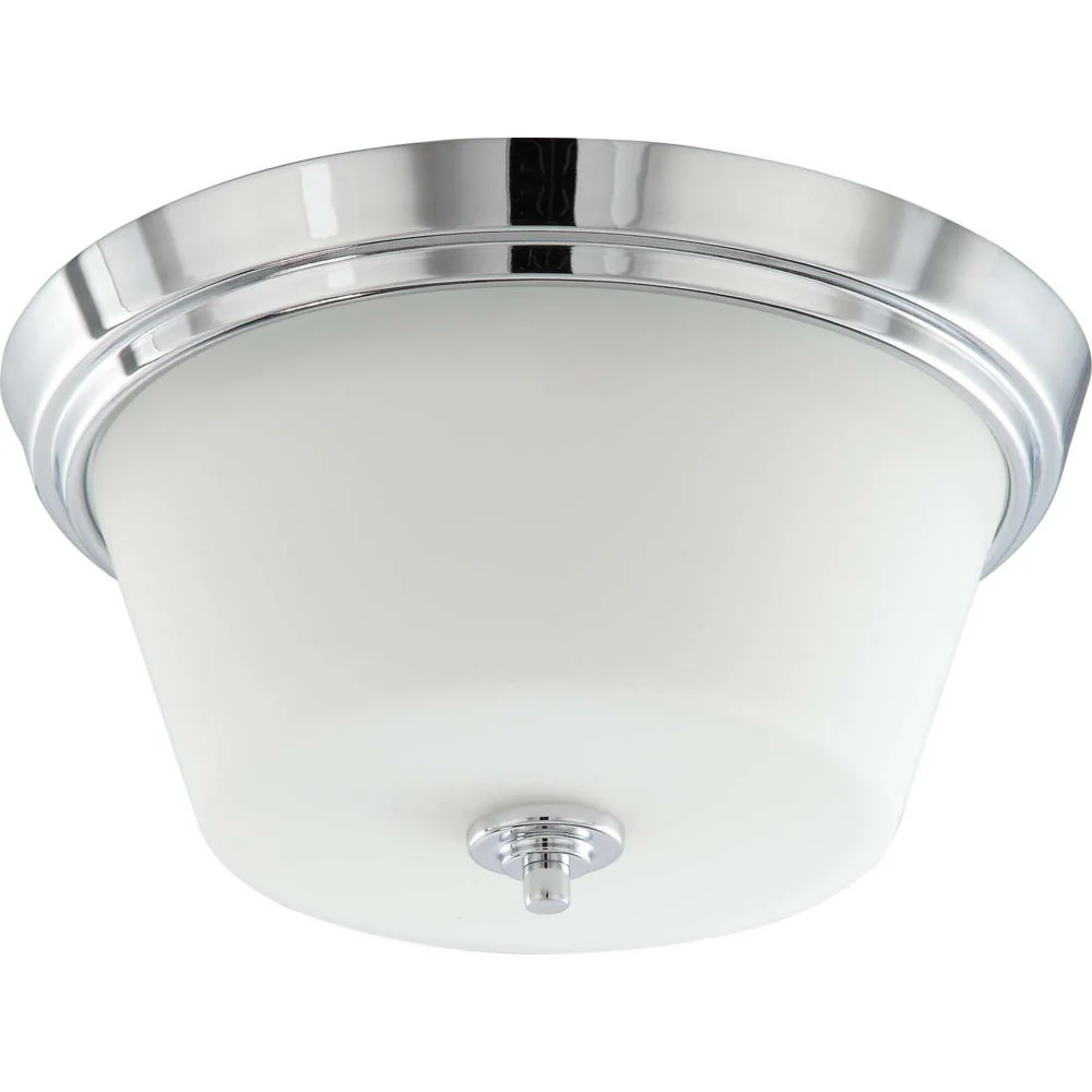 Nuvo Bento - 3 Light Flush Fixture w/ Satin White Glass