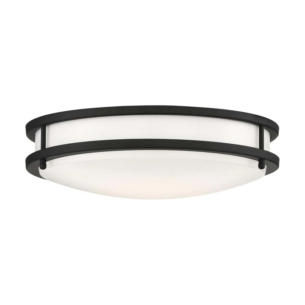 Nuvo Glamour LED 13-in Flush Mount Fixture Black Finish CCT Selectable