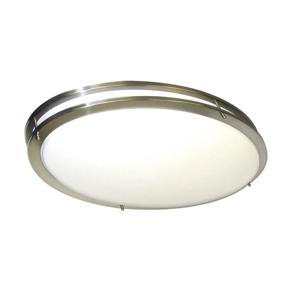 Nuvo Glamour LED 32-in Brushed Nickel Oval Flush Mount Fixture CCT Selectable