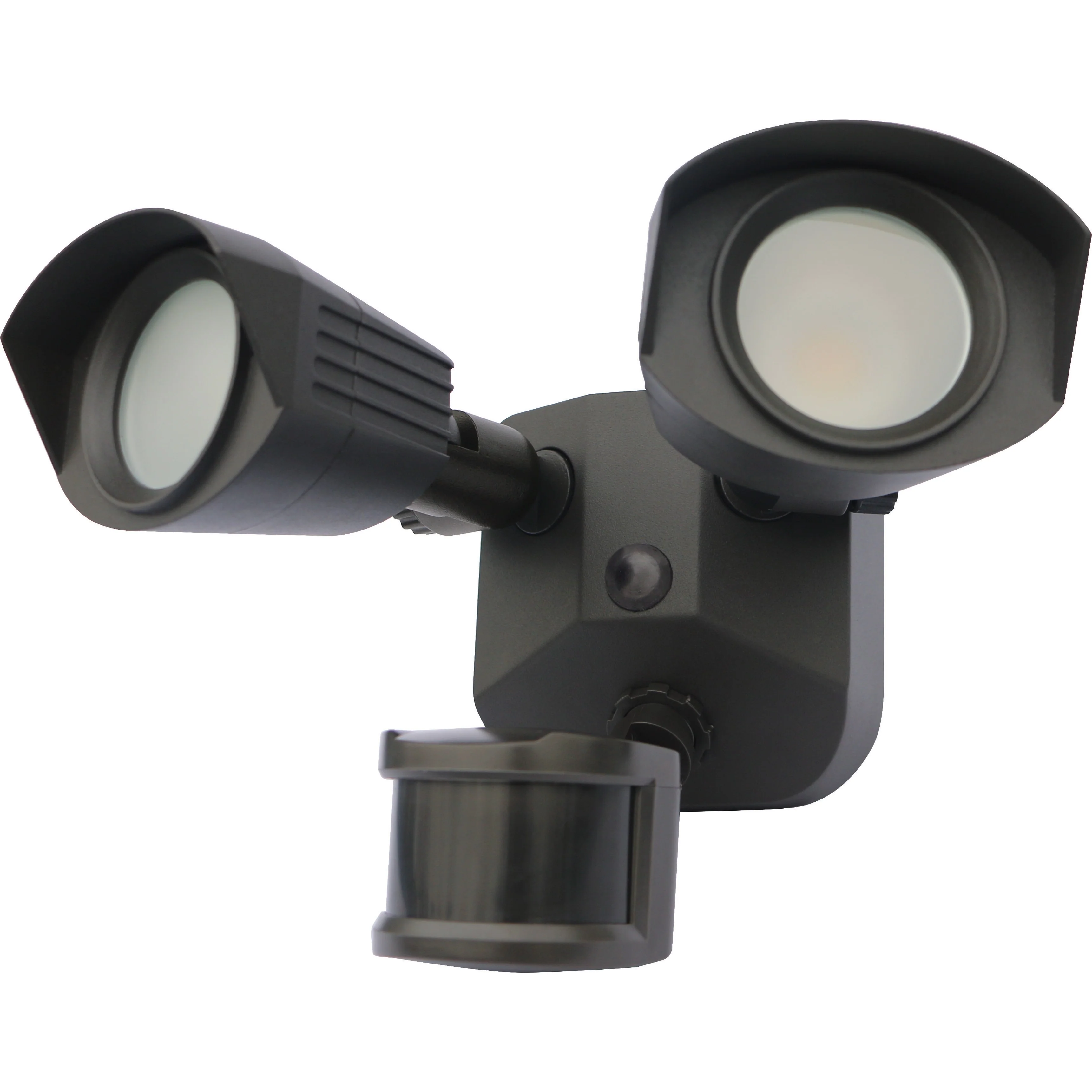 Nuvo LED Security Light w/ Dual Head & Motion Sensor in Bronze Finish 3000k
