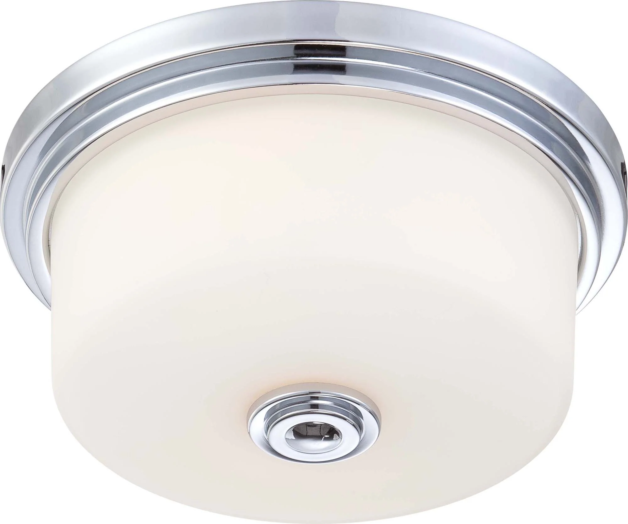 Nuvo Soho - 2 Light Medium Flush Fixture  w/ Satin White Glass