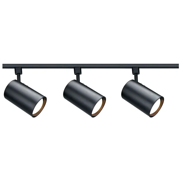 Nuvo TK319 Black 3 Light - R30 - Straight Cylinder Track Kit