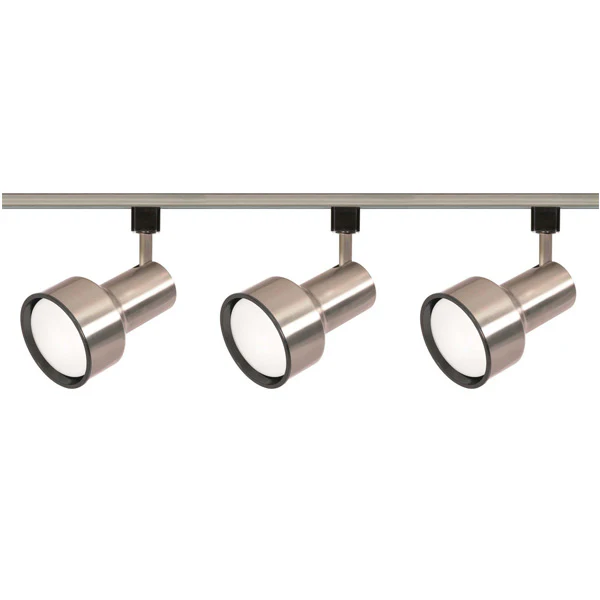 Nuvo TK340 Brushed Nickel 3 Light - R30 - Step Cylinder Track Kit