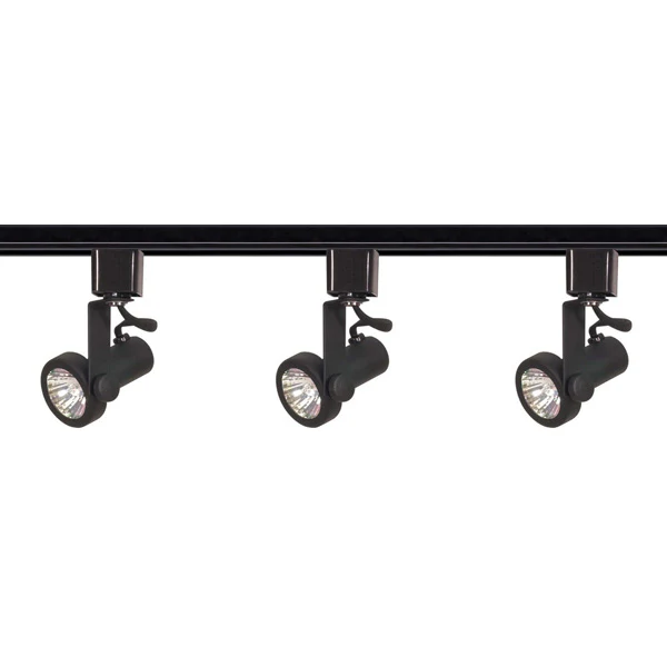 Nuvo TK352 Black 3 Light - MR16 - Gimbal Ring Track Kit - Line Voltage