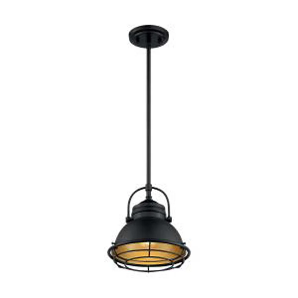 Nuvo Upton 1-Light Small Pendant w/ Dark Bronze & Gold Finish