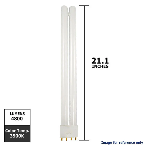 Sylvania 55W Long Single Tube 4-Pin 2G11 Plug-In base 3500K fluorescent bulb - Image 2