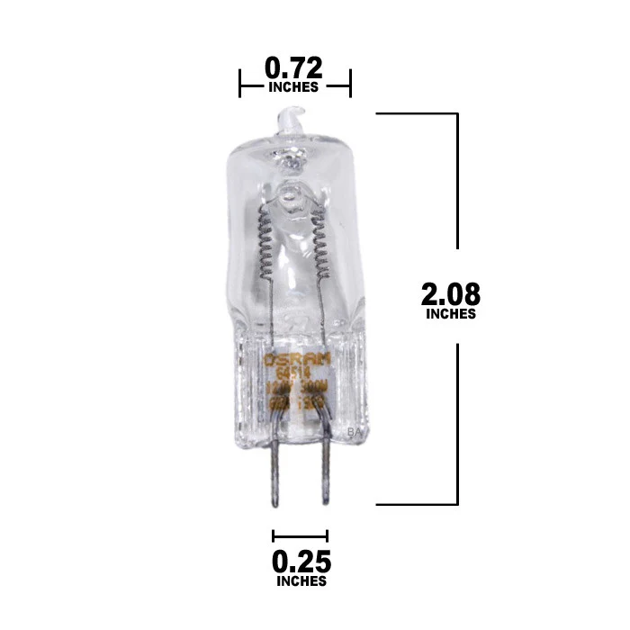 OSRAM 64514 300w 120v GX6.35 Bipin Base CP96 Halogen Light Bulb - Image 2