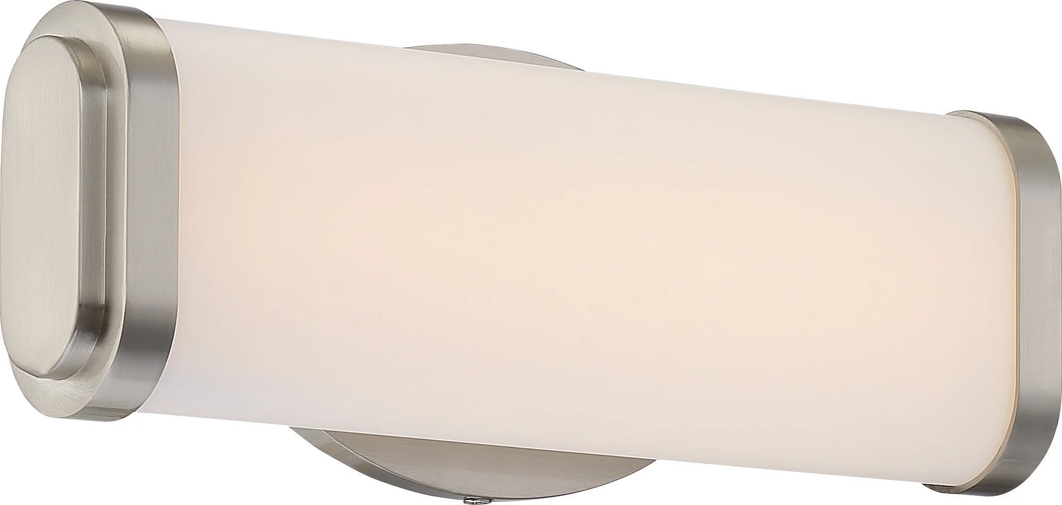 Nuvo Pace 1-Light 12" Single LED Wall Sconce Vanity & Wall Fixture In Brushed Nickel