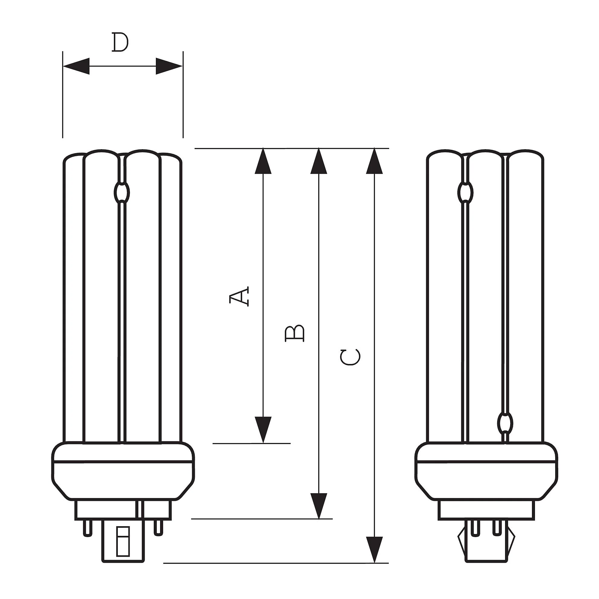 Philips 26w Triple Tube 4-Pin GX24Q-3 4100K Fluorescent Light Bulb - Image 2
