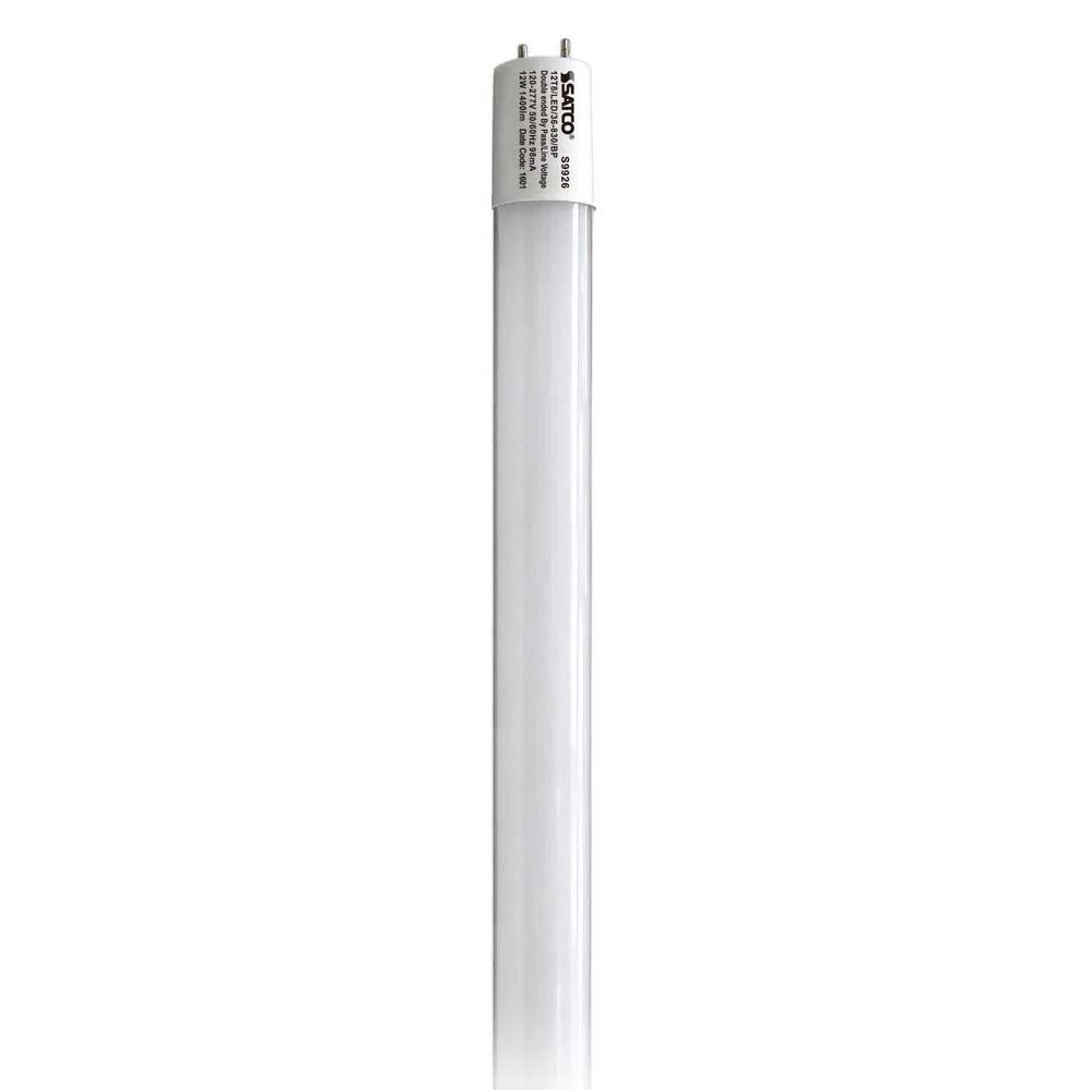 10Pk - Satco 12W 36in T8 LED Tube G13 Base 3000K 1400LM - Ballast Bypass