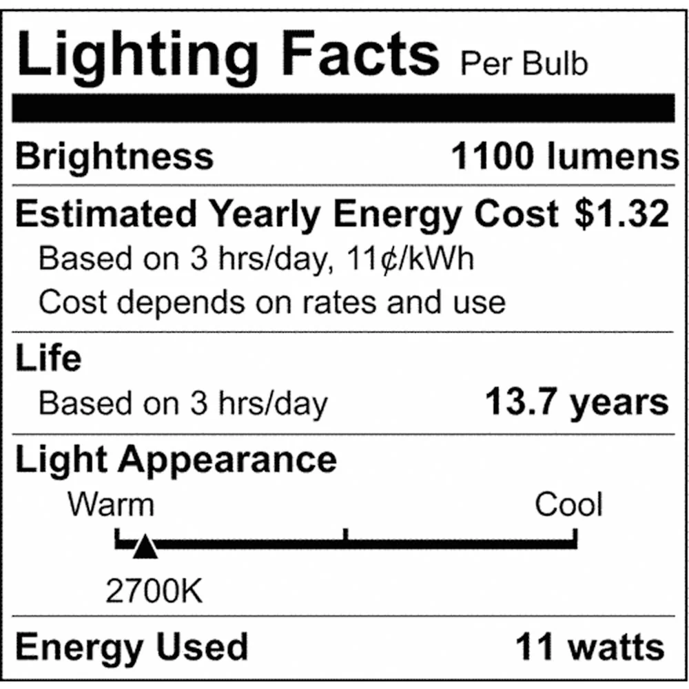 Satco 11w LED Bulb A19 Warm White Finish 2700K - 75w-equiv - Image 2