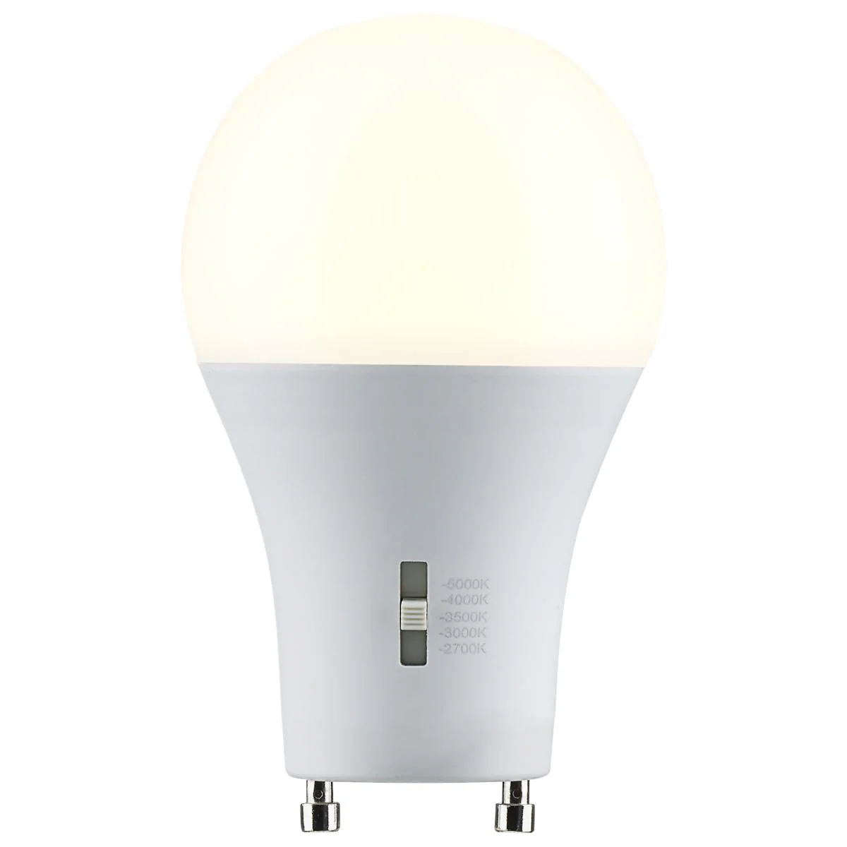 Satco 12w A19 LED Bi Pin GU24 Base 120v CCT Selectable White Finish Bulb - Image 2