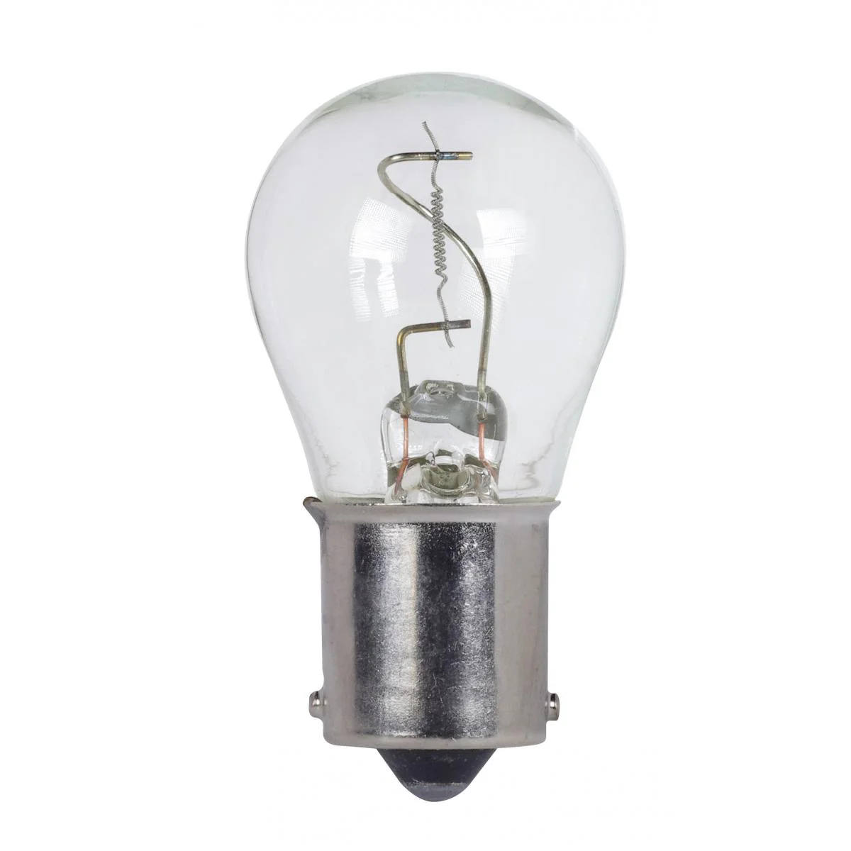 Satco 21.4w S8 miniature BA15s Bayonet Single Contact Base 28v Clear Bulb
