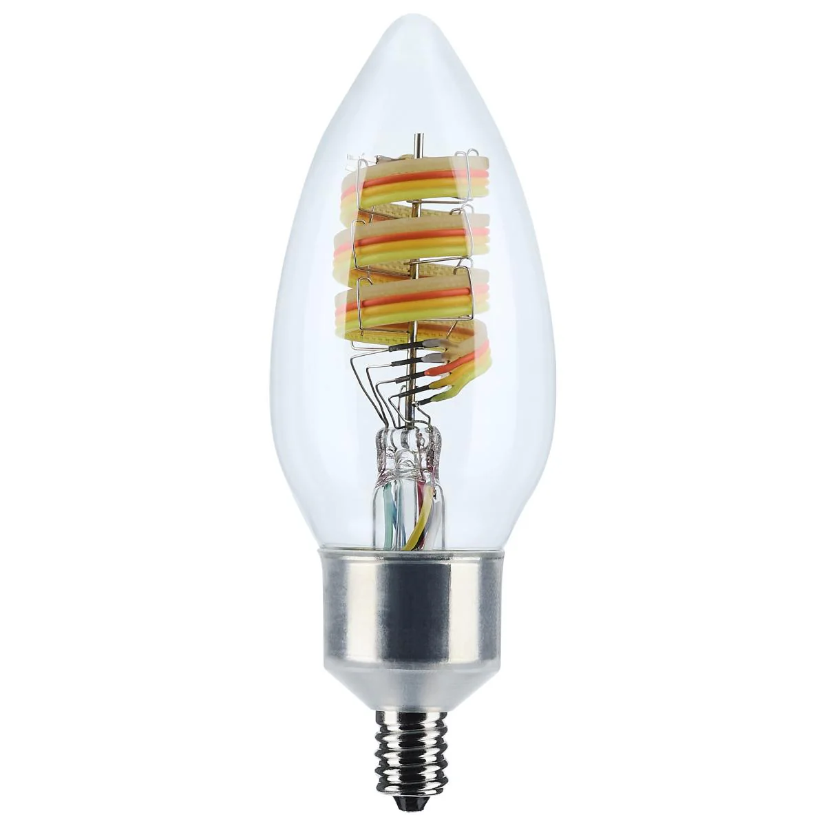 Satco 4w B11 LED 2700K-5000K RGB/White Starfish Clear E12 Base