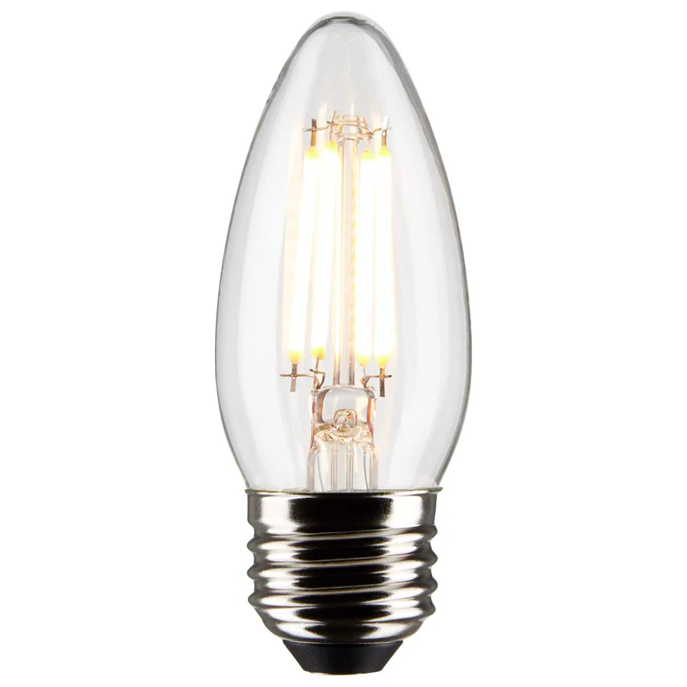 Satco 4w B11 LED 3000K Medium Base Dimmable - 40w equiv