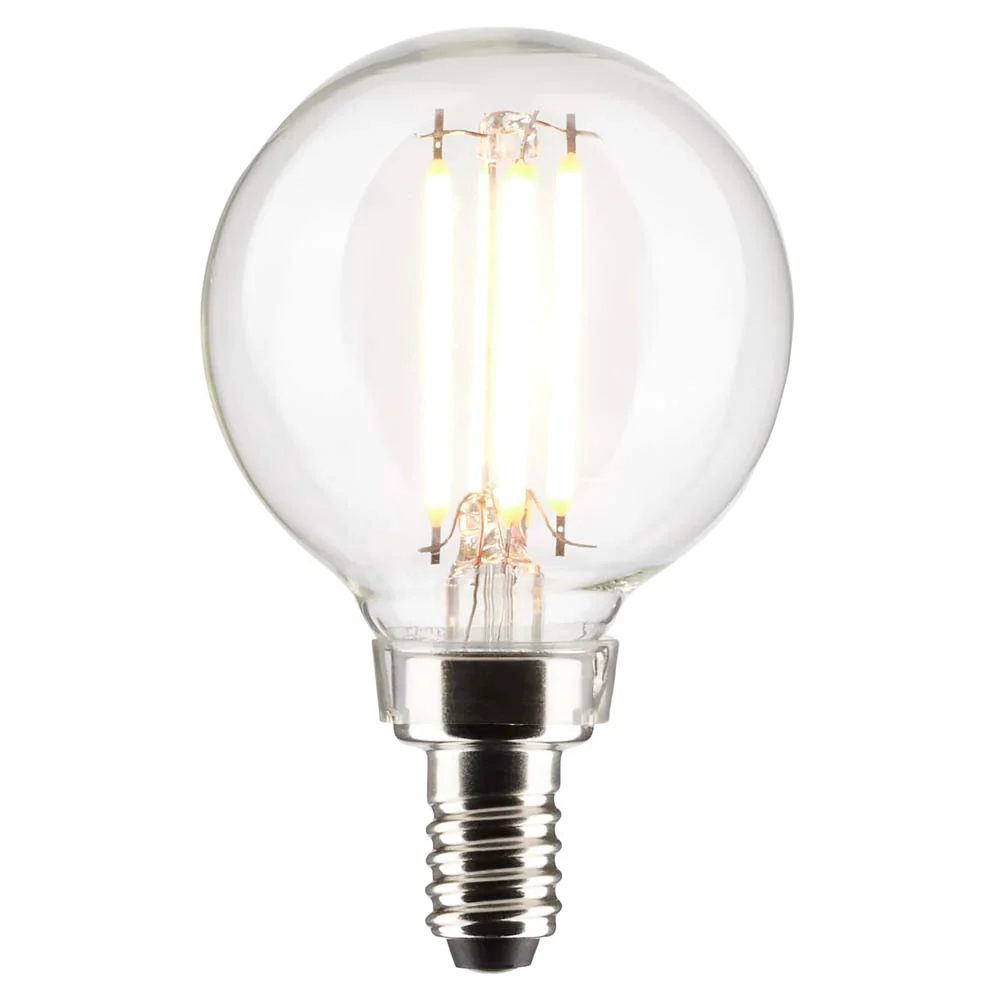 Satco 4w G16.5 Globe Filament LED 4000K Candelabra Base Dimmable - 40w equiv - Image 2