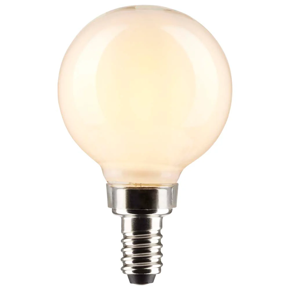Satco 5.5w G16.5 Globe Filament LED 2700K Candelabra Base Dimmable - 60w equiv - Image 2