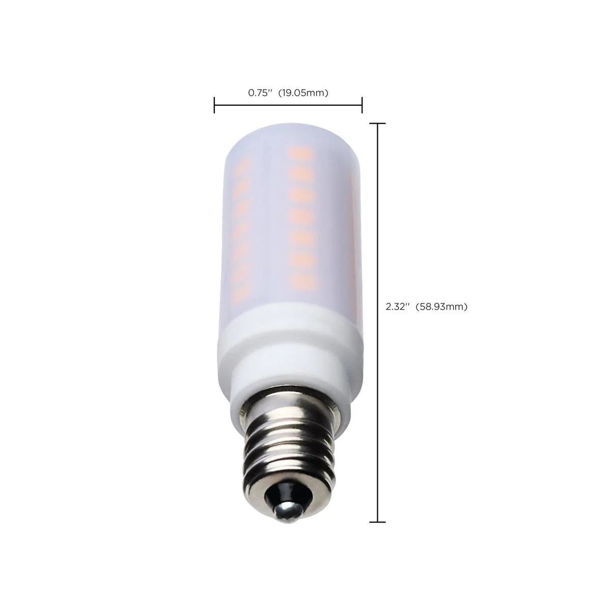 Satco 5w T6 LED 120v E12 Base 5000k Frosted Finish Bulb - Image 6