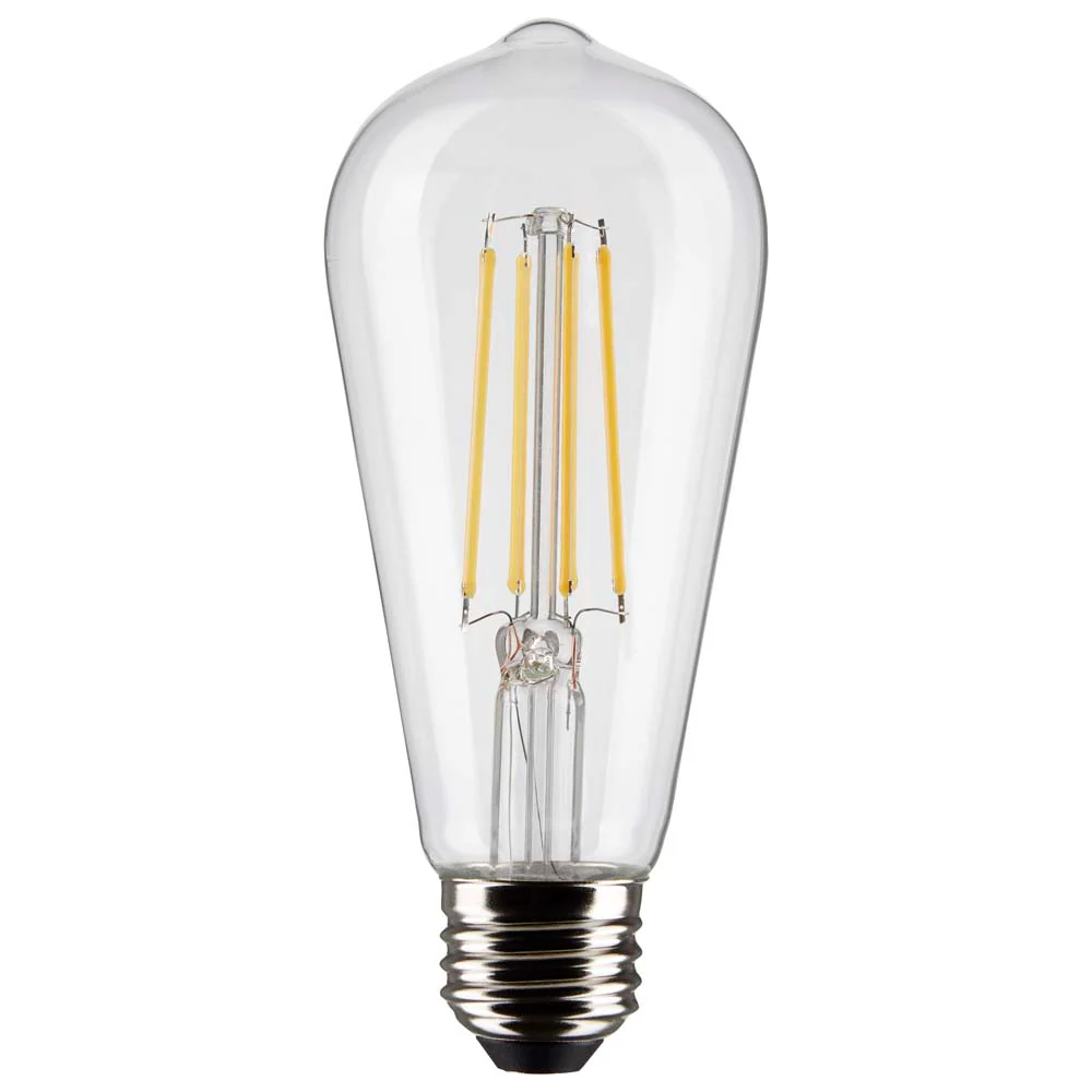 Satco 8w ST19 LED 2700K Medium Base Dimmable - 60w equiv