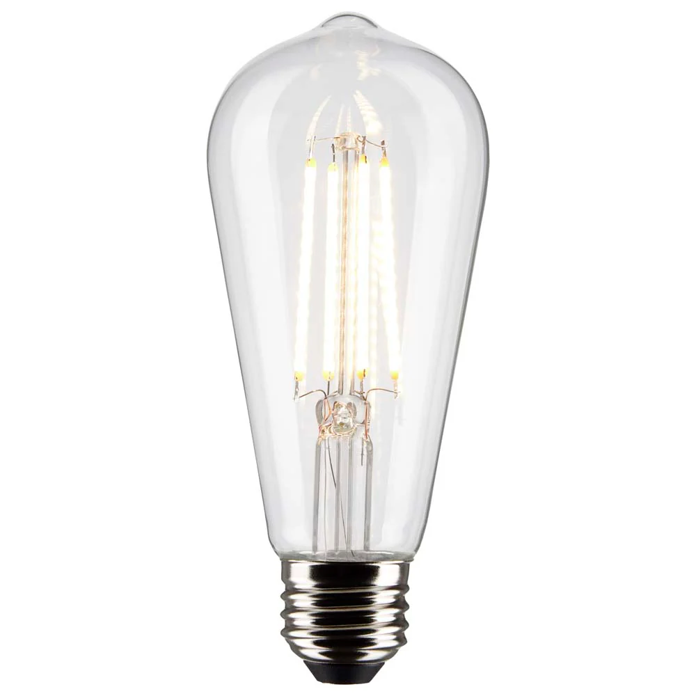 Satco 8w ST19 LED 2700K Medium Base Dimmable - 60w equiv - Image 2