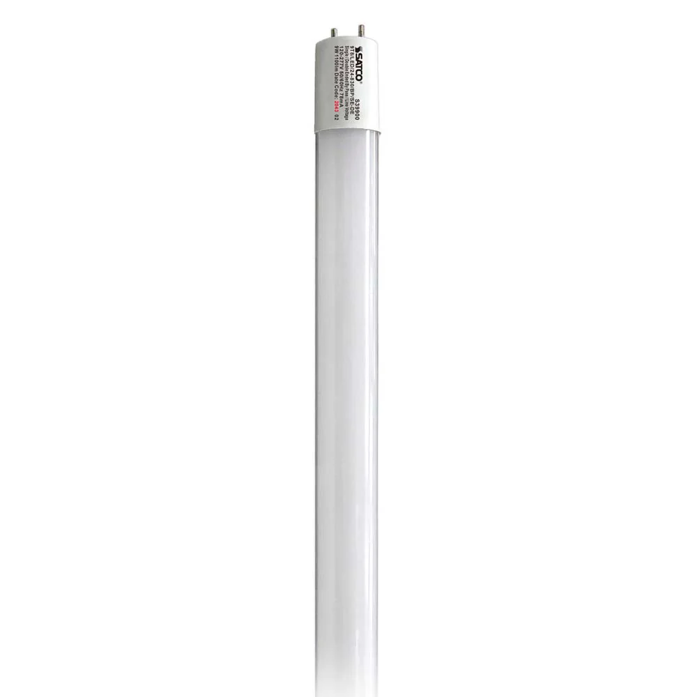 Satco 9W 2Ft T8 LED Tube 3000k 1100LM G13 Base Ballast Bypass