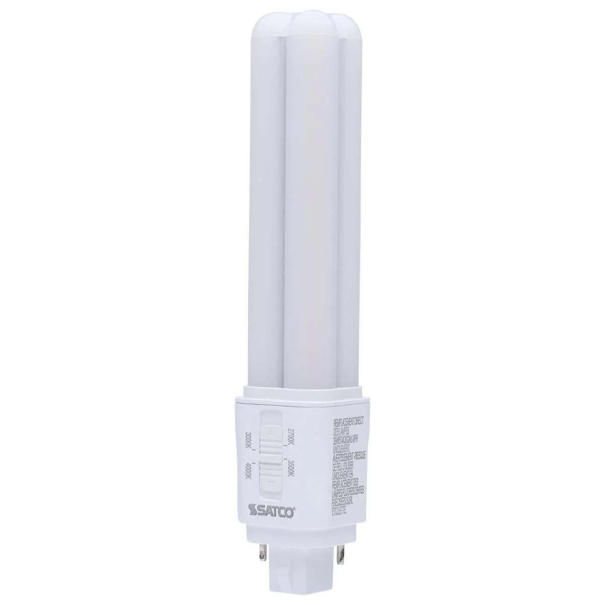 Satco 9w LED PL CCT Selectable G24d Base