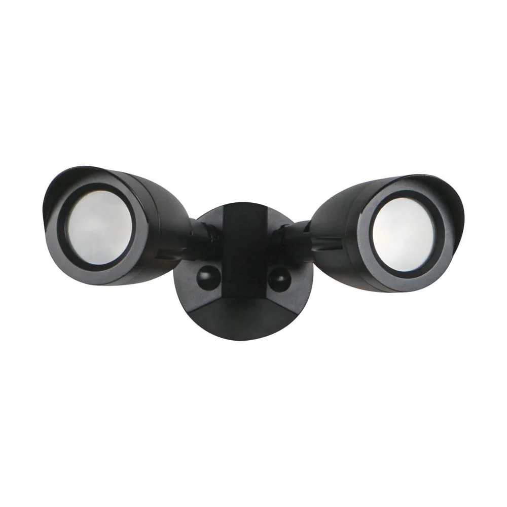 Satco LED Security Light Dual Head Black Finish 4000K