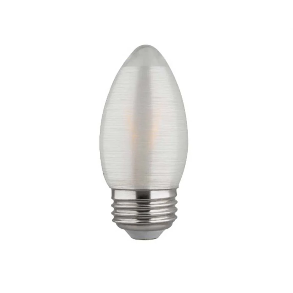Satco S23403 2w C11 LED Satin Spun Clear 120v Medium Base 120lm 2700k bulb
