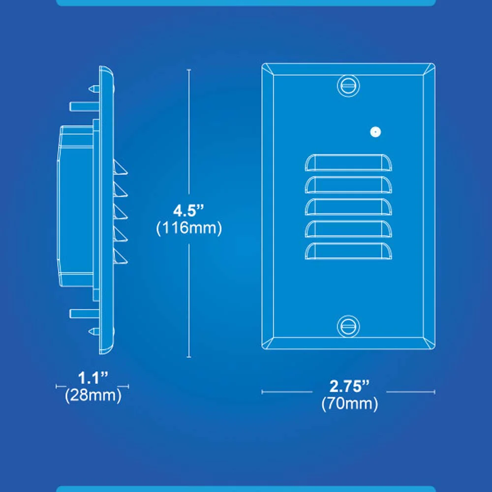 STP2 Louvered White LED Step Light - Image 2