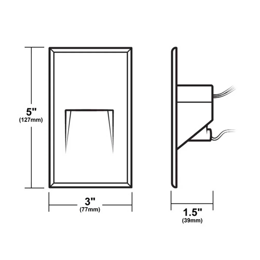 STW Series Vertical Wet Location LED Step Light White - Image 2