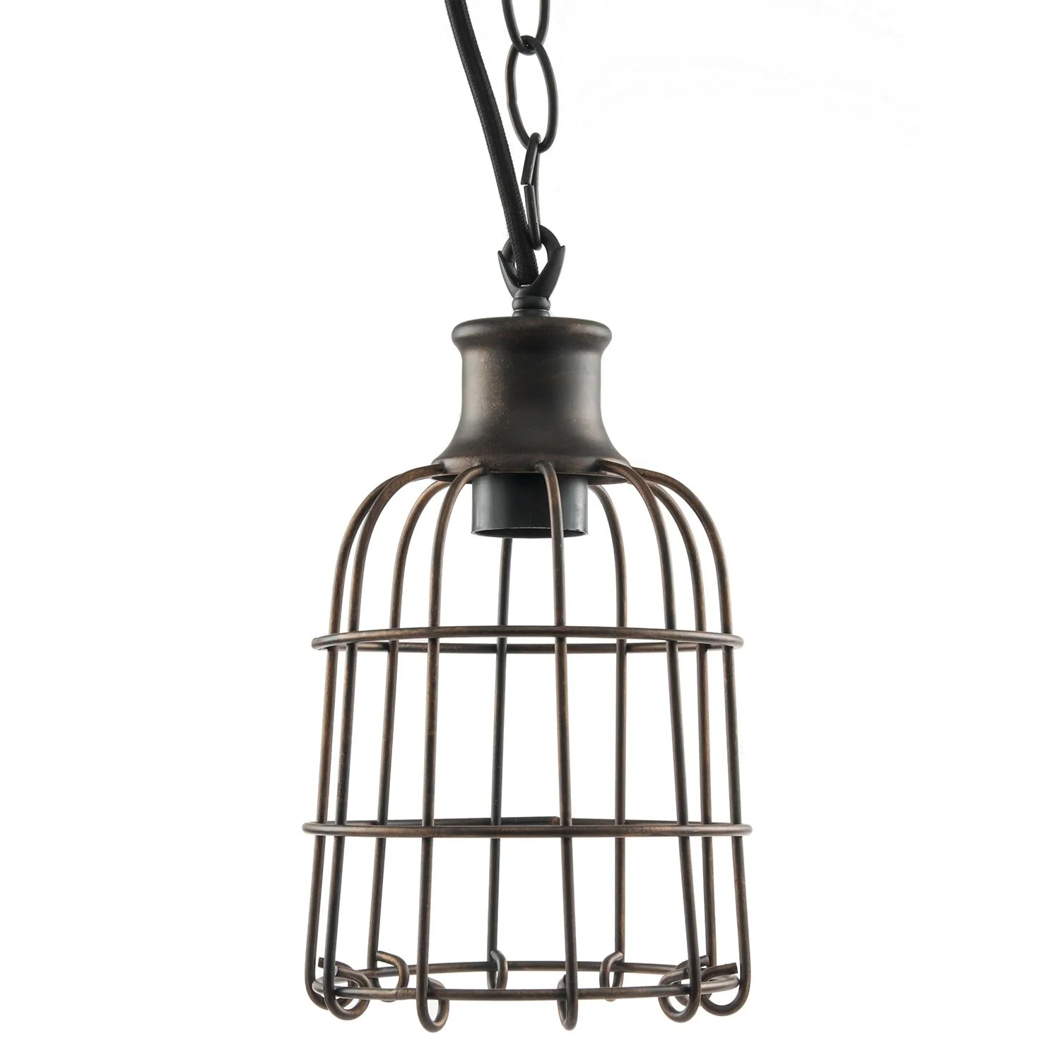SUNLITE 07011-SU E26 Antique Style Iron Rust Pendant Light Fixture