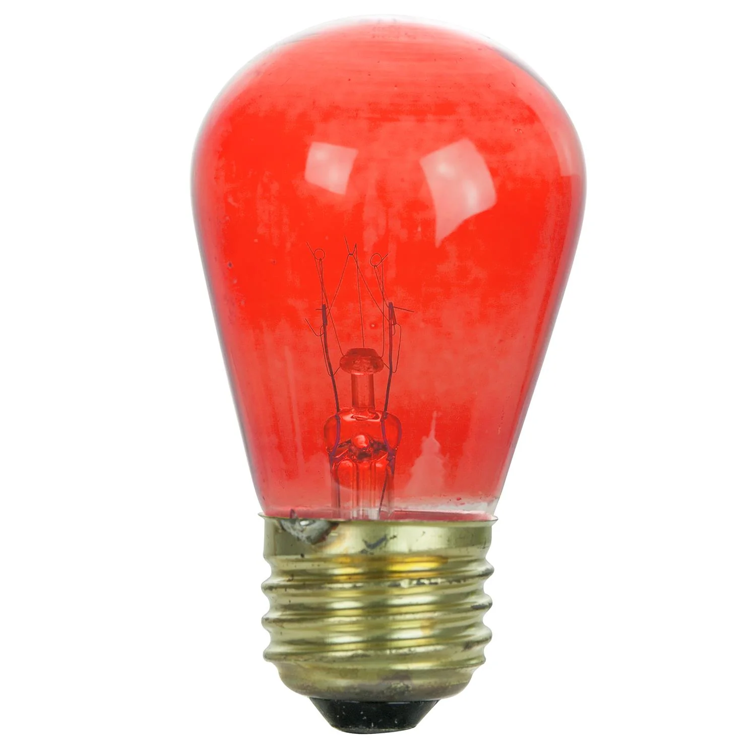 Sunlite 11w S14 Red Transparent lamp 120v Medium Base (4-Pack)