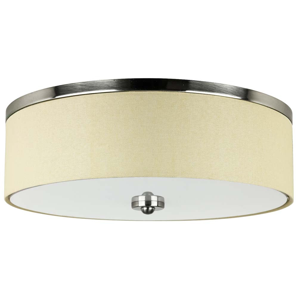 Sunlite 13-in 20w LED Flush Mount Fabric Single Drum CCT Selectable - 60w equiv