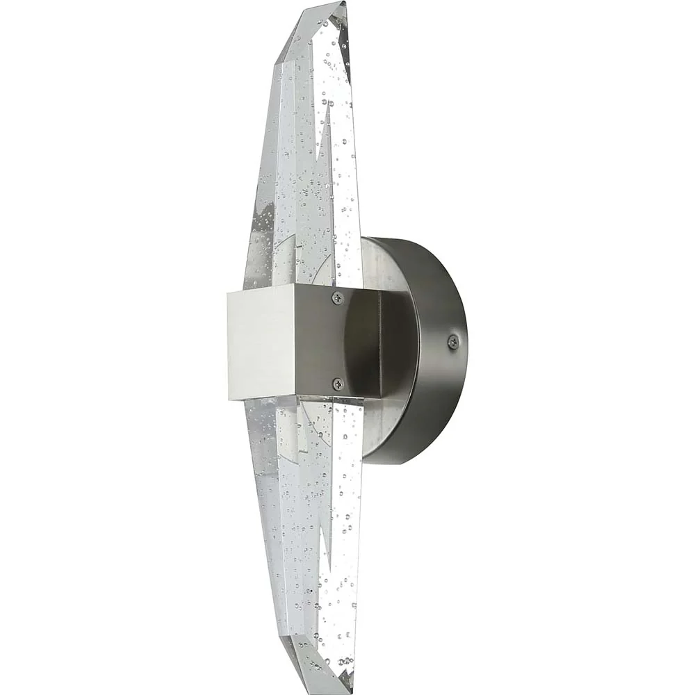 Sunlite 15w LED Crystal Shape Two Light Wall Sconce 3000K Dimmable - 60w equiv